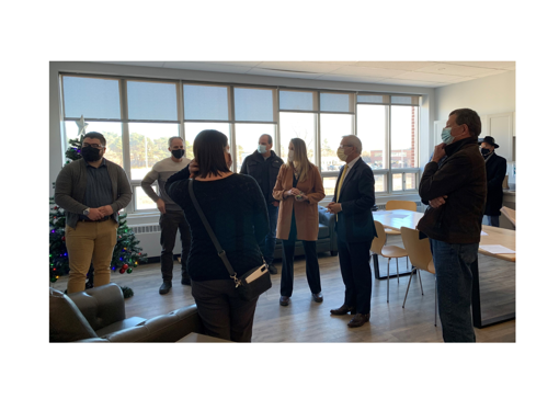 MPP Fedeli and DNSSAB Board members visit Northern Pines in December 2021